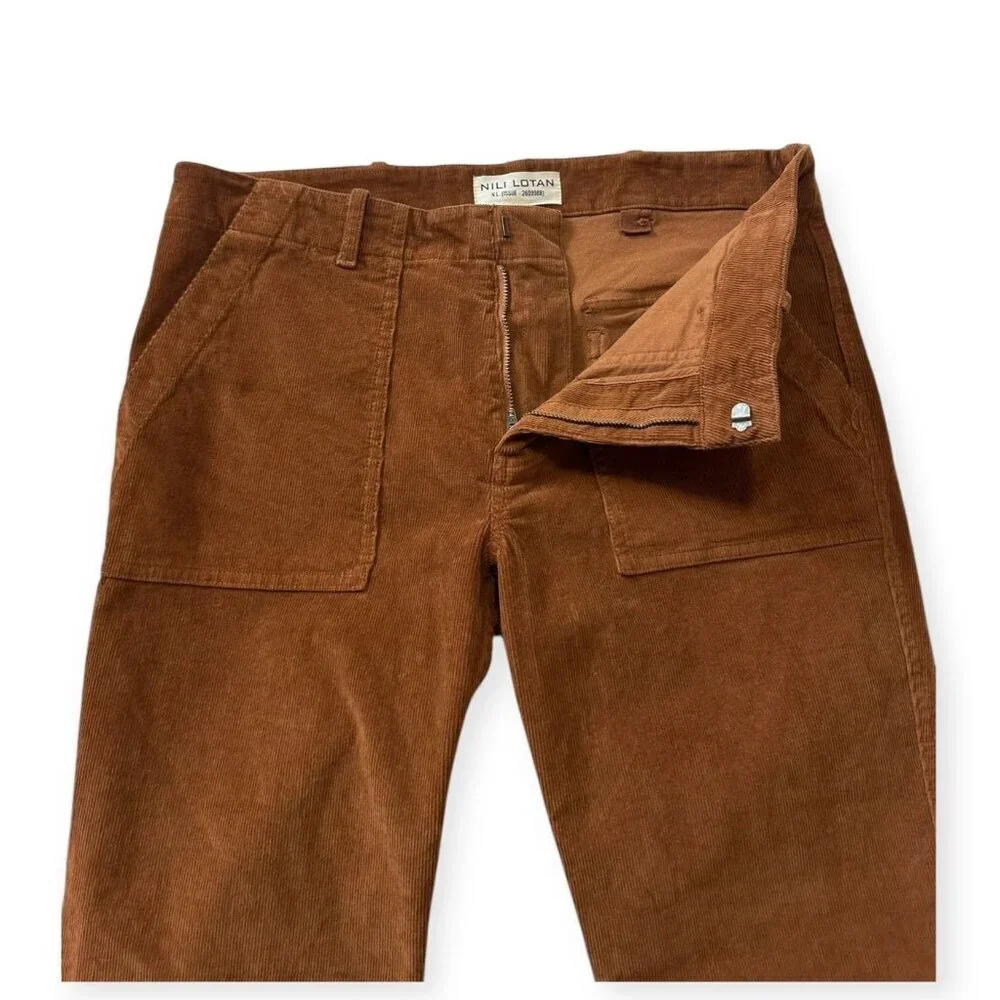 NILI LOTAN Jenna Pants in Corduroy, Color Maple, Size 6,  New with tags